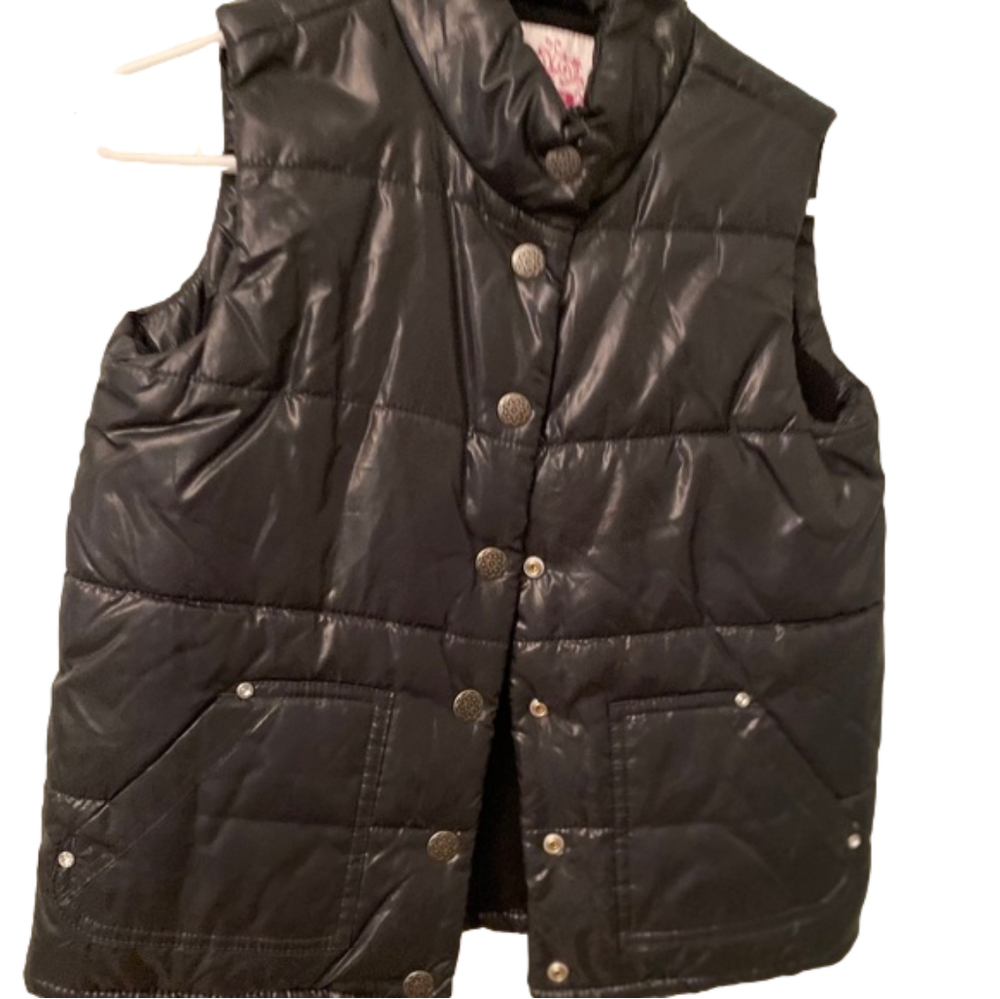 Place‎ Black puffer vest girls size 7/8 6 for $36
